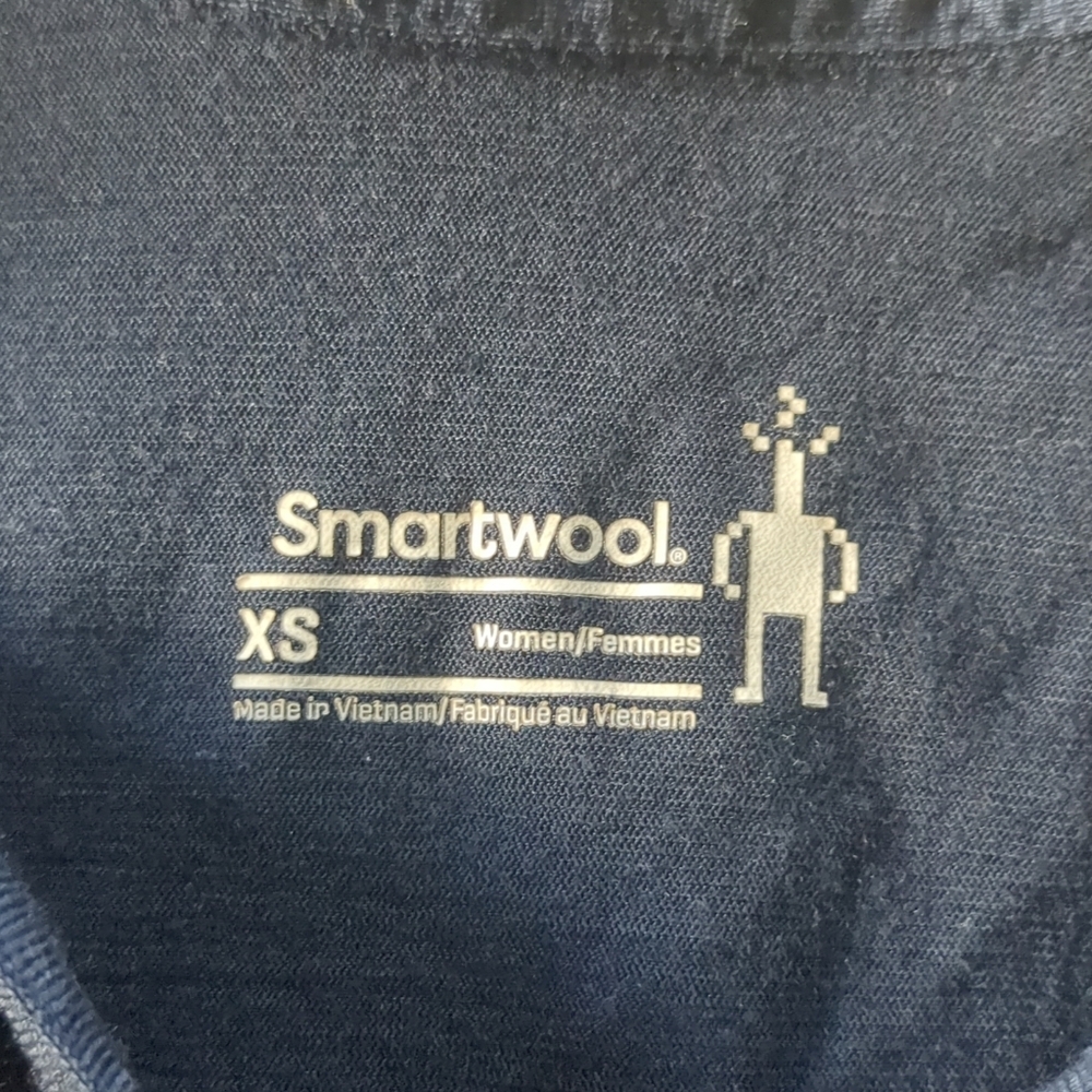 Smartwool Everyday Exploration XS Short Cap Sleeve Button Up Navy Blue Hiking - Picture 6 of 10